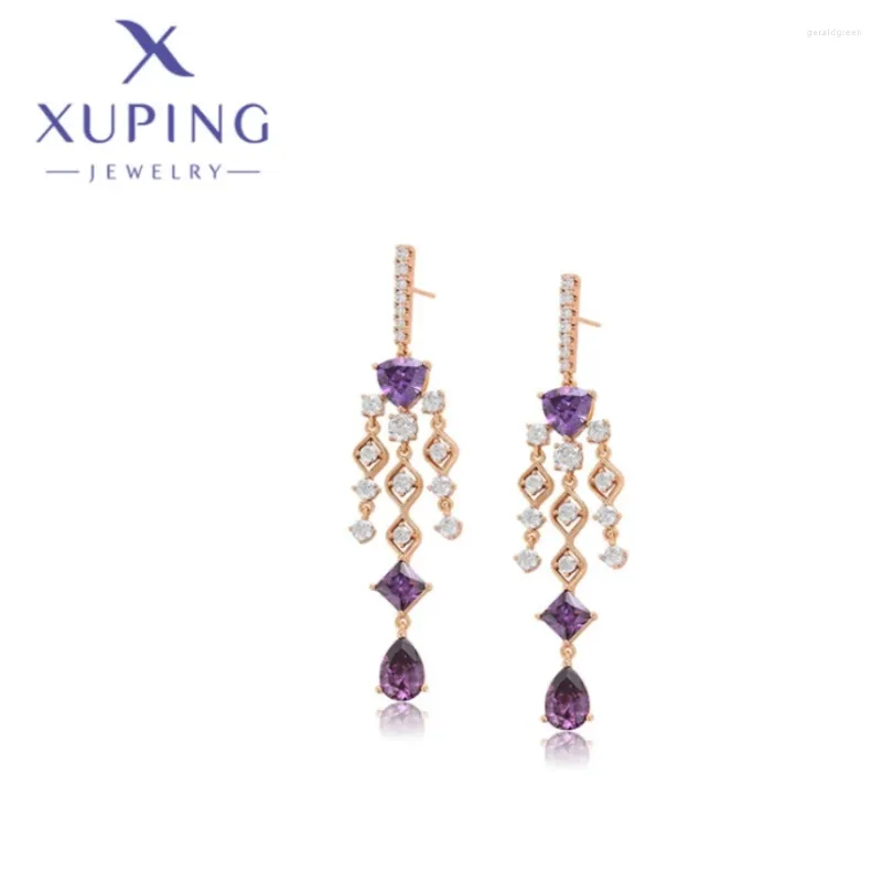 Stud Earrings Xuping Jewelry Arrivals Trendy Elegant Geometry GoId Color Unique Piering For Woman Girls Christmas Gift X000820246