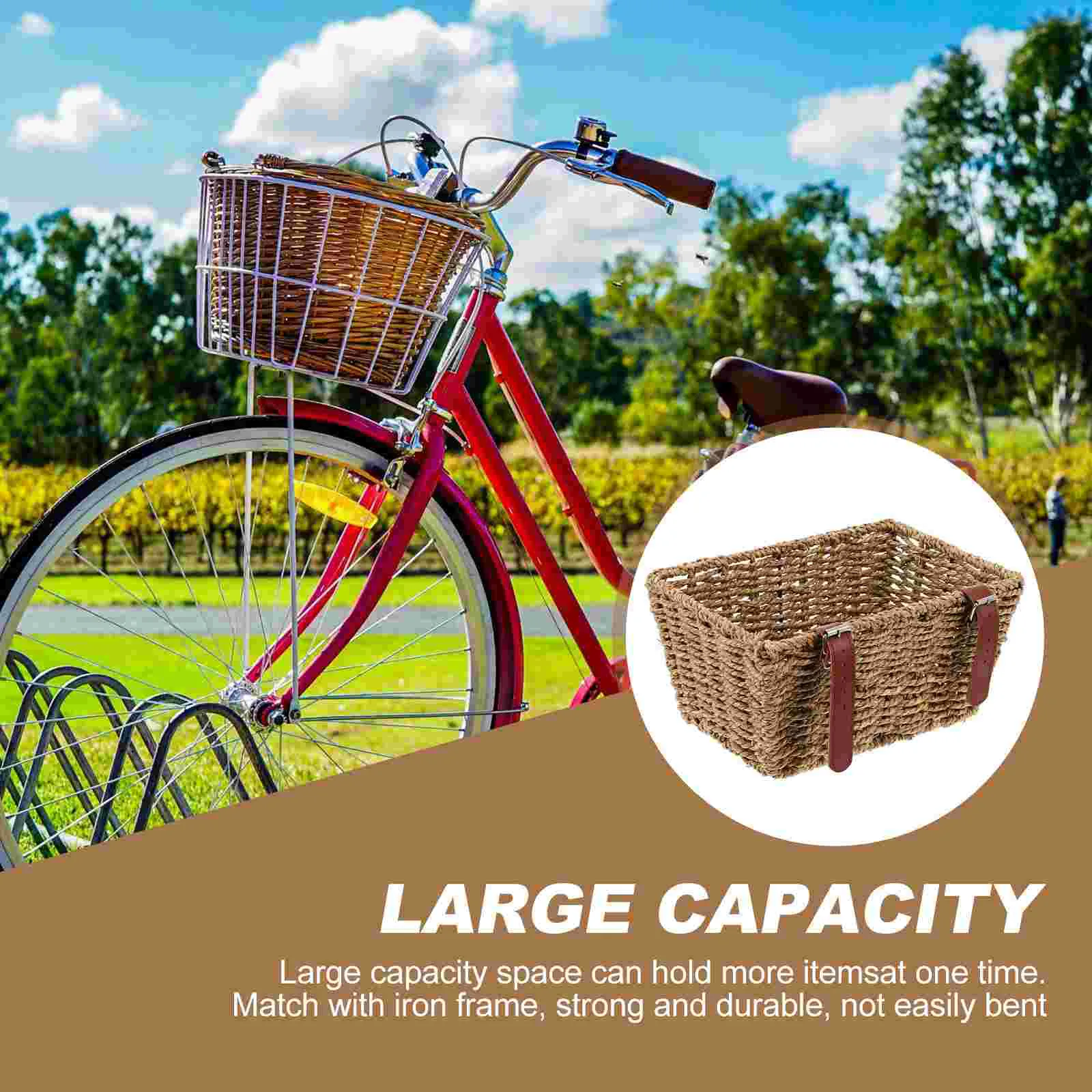 Wall Rattan Manden Bike Accessories Bike Crate Bikes Bicycle Basket Vintage Cargo Basket Bike Opslagmanden