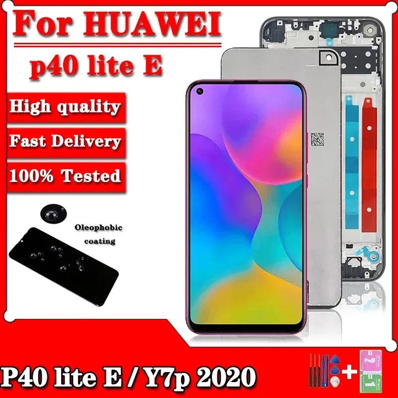 Test für Huawei P40 Lite E art-L28, Art-L29, Art-L29N LCD-Anzeige-Touchscreen mit Frame-Montage für Huawei Y7P 2020 LCD