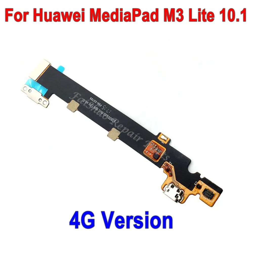 Новый USB -зарядный разъем зарядного дока док -платы Flex Cable для Huawei Mediapad M3 Lite 10,1 дюйма P2600 Wi -Fi 4G версия