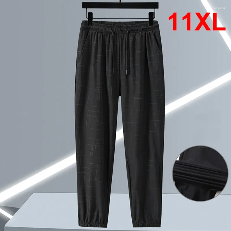 Men's Pants Summer Thin Men Loose Stretch Plus Size 11XL Fashion Casual Jogger Trousers Male Elastic Waist