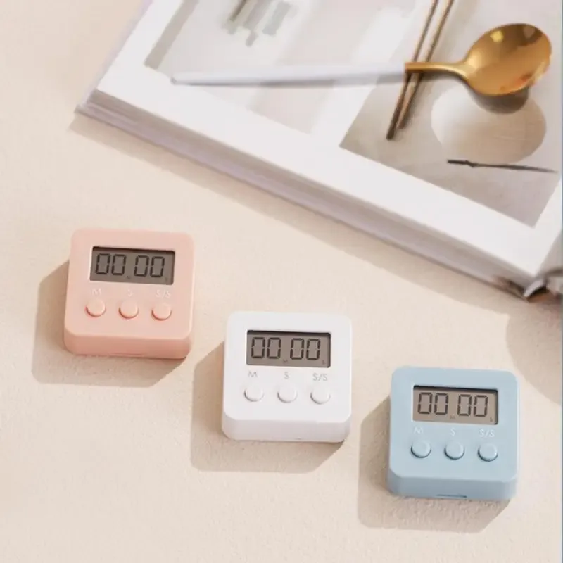 Mini Digital Kitchen Timer - LCD Display, Magnetic Back, Countdown ...