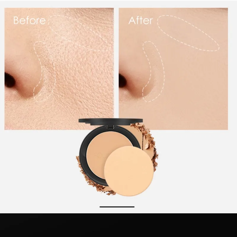 FOCALLURE 3pcs Face Makeup Pressed Powder Mineral Foundations Oil-control Brighten Concealer Long Lasting Makeup Powder