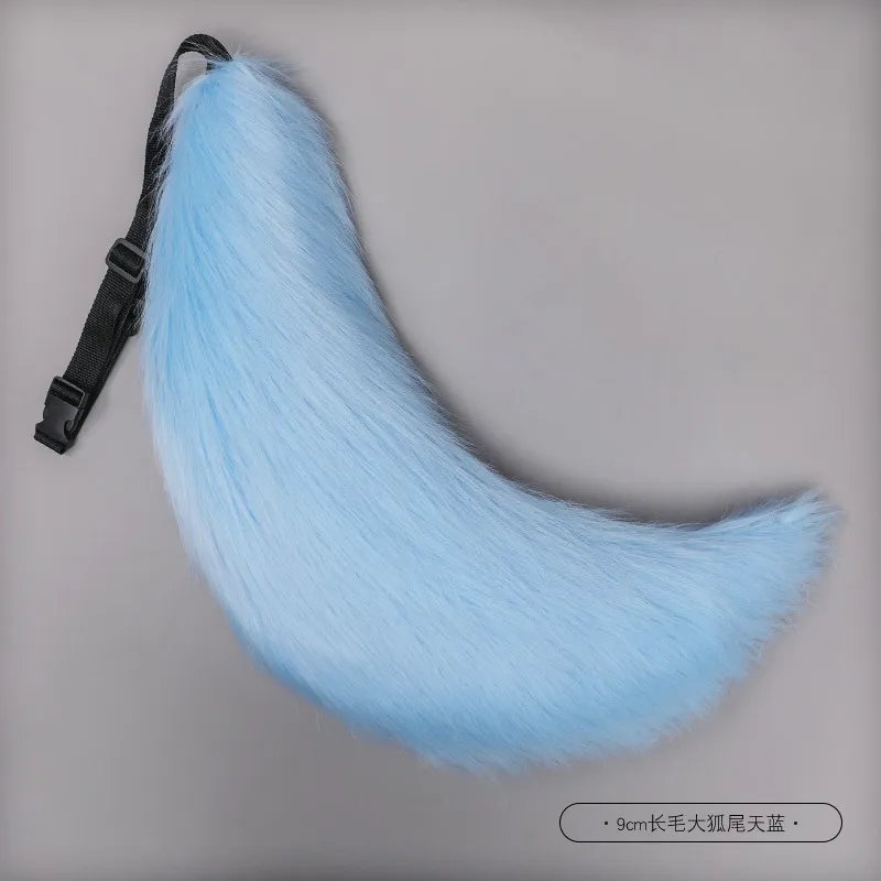 Handmade Plush Fox Tail Cosplay Costumes Props Wolf Tail Sexy Fox Tail Adjustable Belt Anime Accessories Kawaii Faux Fur Tail