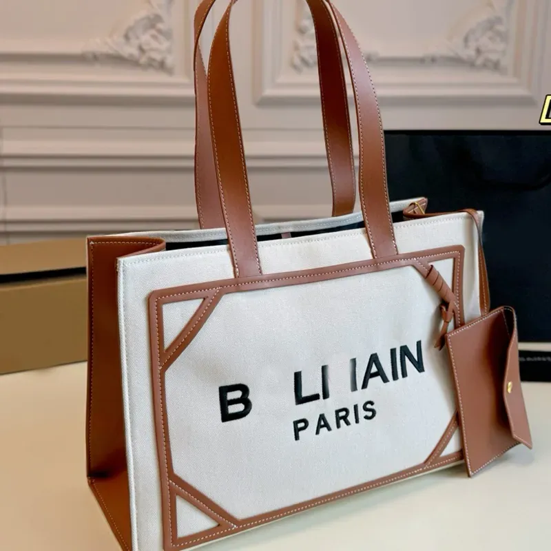 Luxury Designer Canvas trendy canvas tote bags for Women Composite Beach Handbag Crossbody Shoulder Bag and Wallet by Brand 24464D