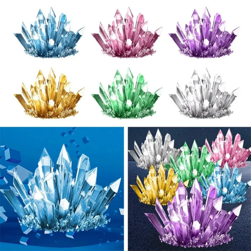 Magics Crystal Growing Kit Decoration Glass Crystal Science Experiments Puzzle And Stress Relief Kids Toy Educational Stimula