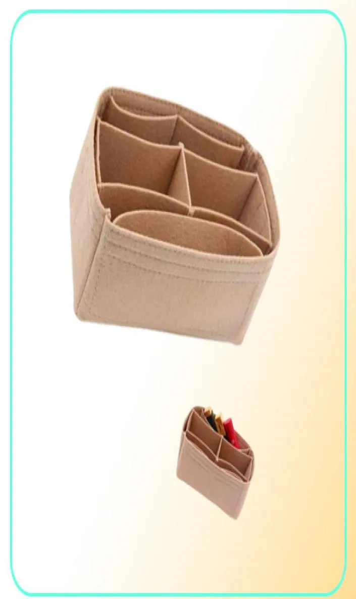 Arrangörer Nice Mini Insert Bags Organizer Makeup Handbag Organizer Inner Purse Portable Cosmetic For Nice Mini Protect Bag C05084487547