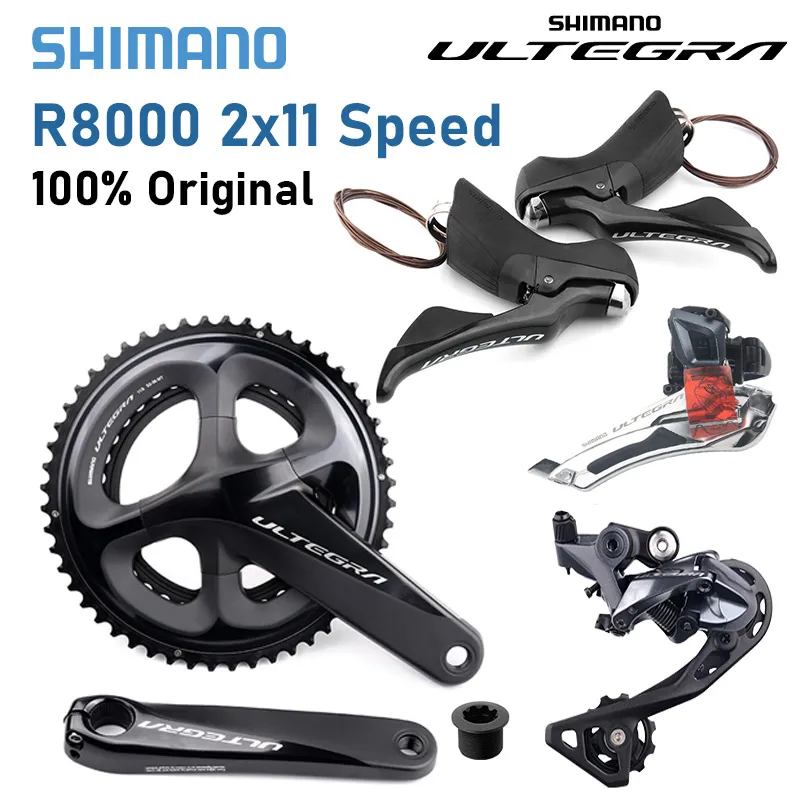 2x11 Speed Road Bike Groupset - R8000 Shifters, Derailleur, 170mm