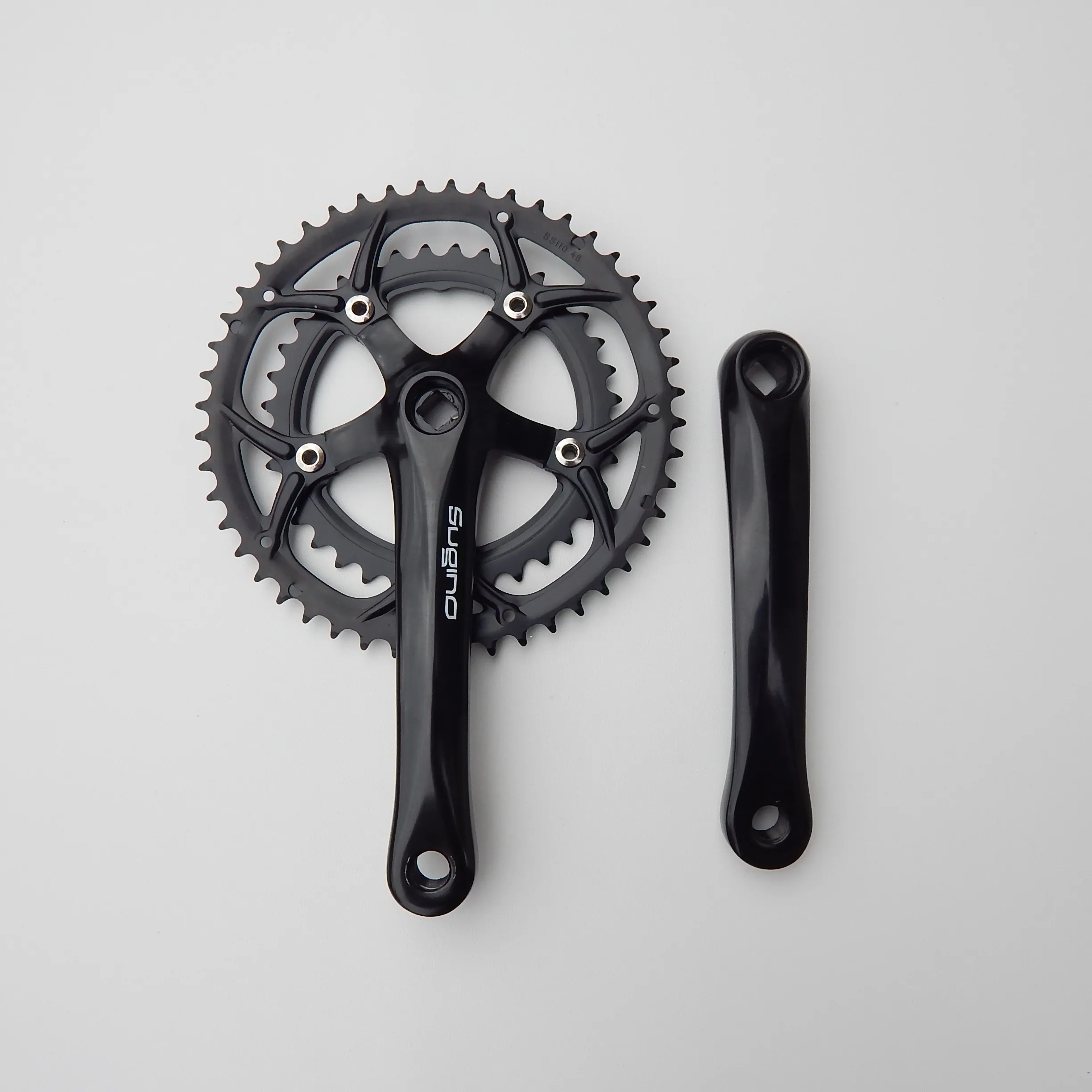 Sugino Crankset Square 165mm 170mm 36T-48T 더블 체인 링 듀얼 자전거 체인 휠 5 볼트