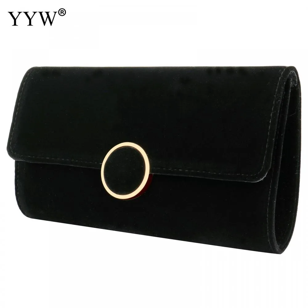 Retro Velvet Flannelette Black Velvet Evening Bag Elegant Evening Handbag For Women With Solid Envelope Metal Chain And Flap Purse From Annides 16.84 DHgate.Com