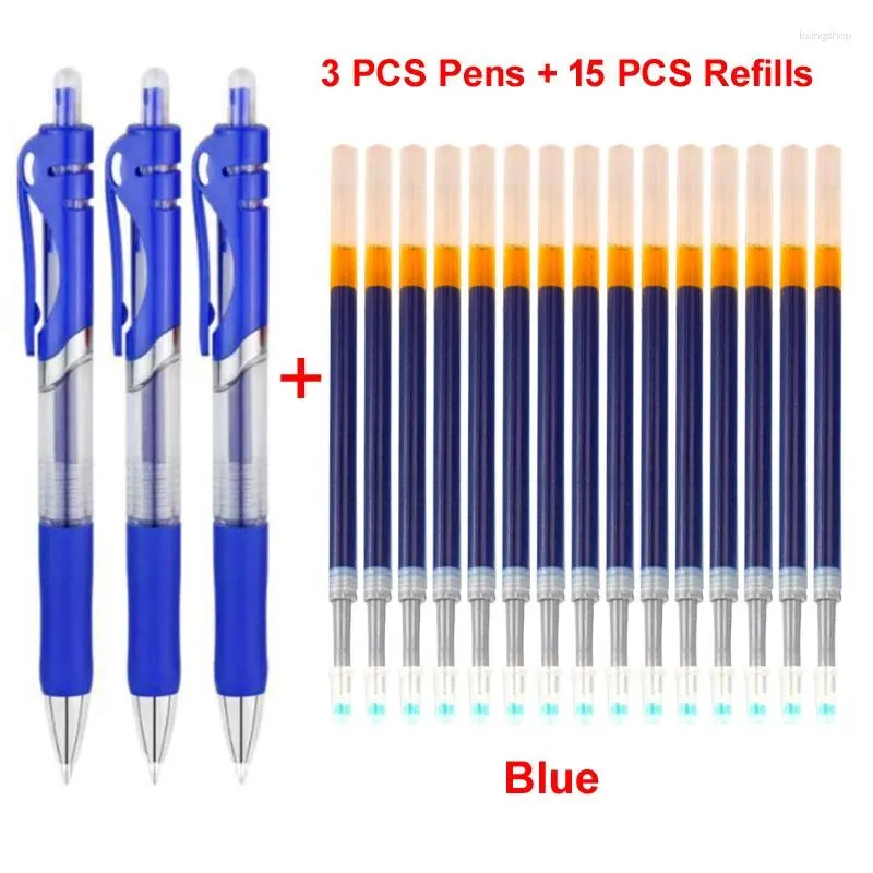 PCS/SET BALLPOINT PENNS Söt gelpenna påfyller skolskrivningspapper för anteckningsbok 0.5mm