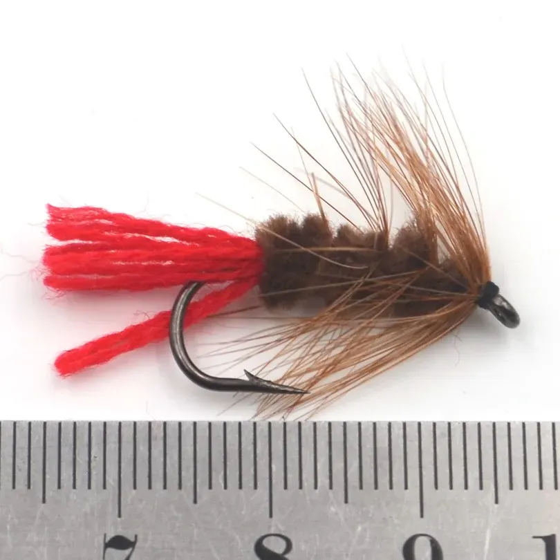 MNFT 10pcs Brown Nymph Bugger WOOLY WORM FLY TROUT FLY FLISCH BAITS ARTIFICIAL FLY FISHER LURE 6 #