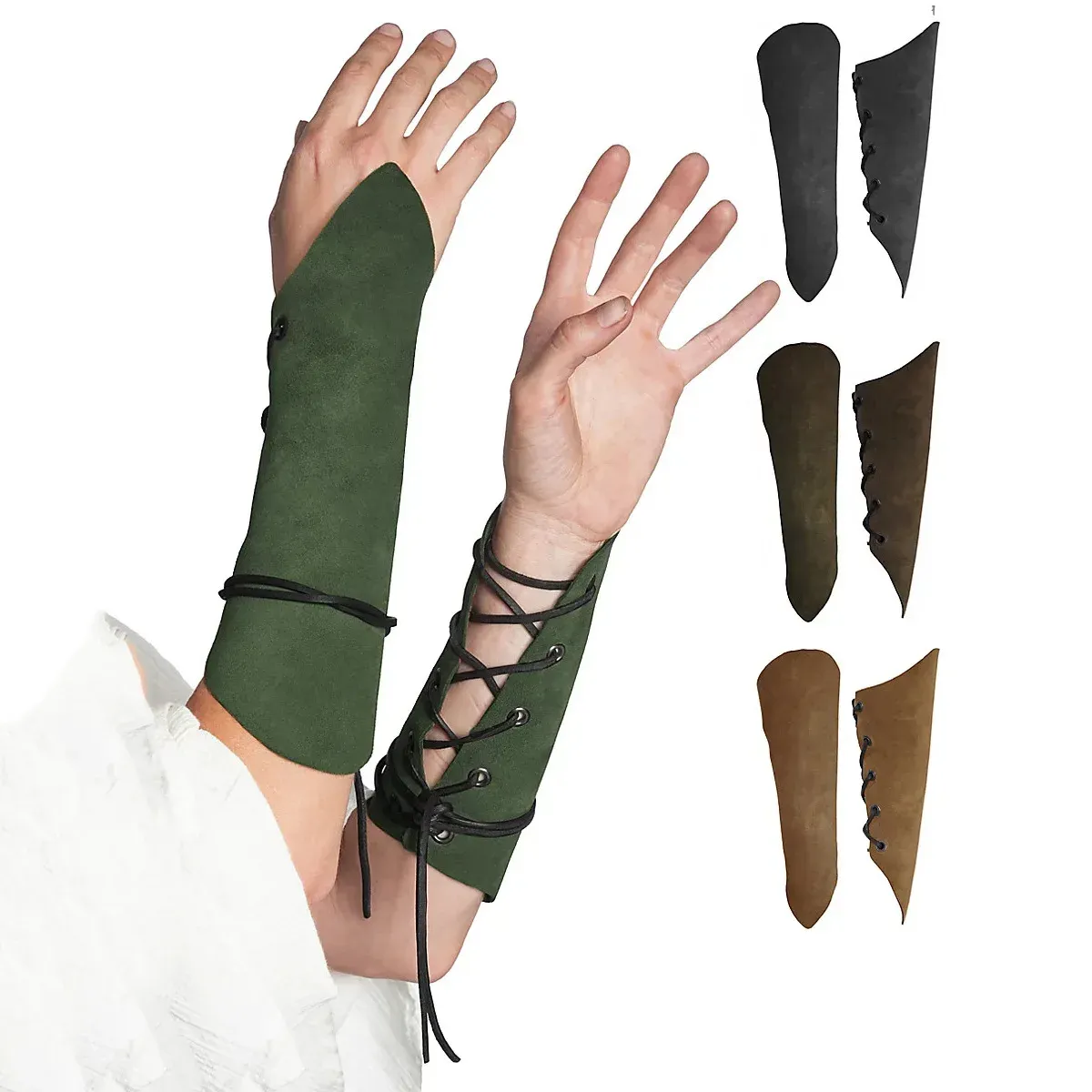 Elven Cosplay Suede Arm Guards: Womens Medieval Lace Up Wristbands, Archer  Gauntlets For Fairy And Elf Costumes, Gothic Wristbands, Carnival Costumes  For Women From Hshshsj111, $17.53 | DHgate.Com, image size:1200x1200