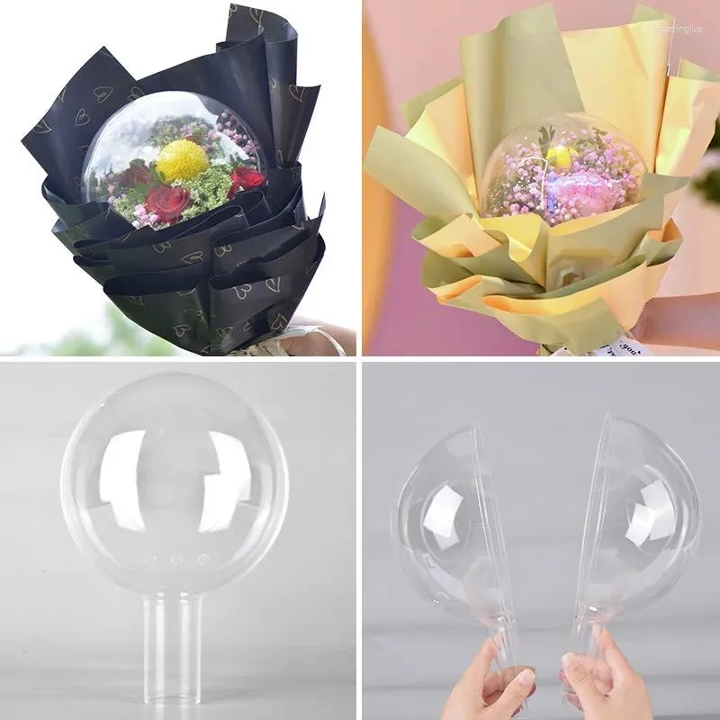 Party Decoration Acrylic Planet Flower Packaging Bouquet Materials Transparent Bobo Ball levererar juldekor