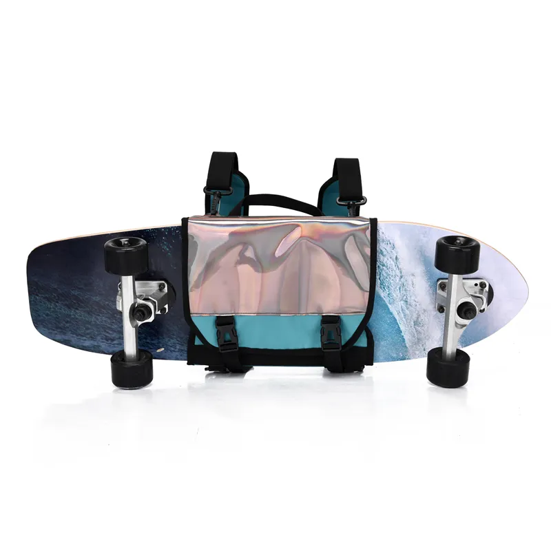 Multifunktionaler Oxford Long Board Bag Doppel Schulter Skateboardbeutel Land Surfboard Rucksack gebogener Skateboardtasche