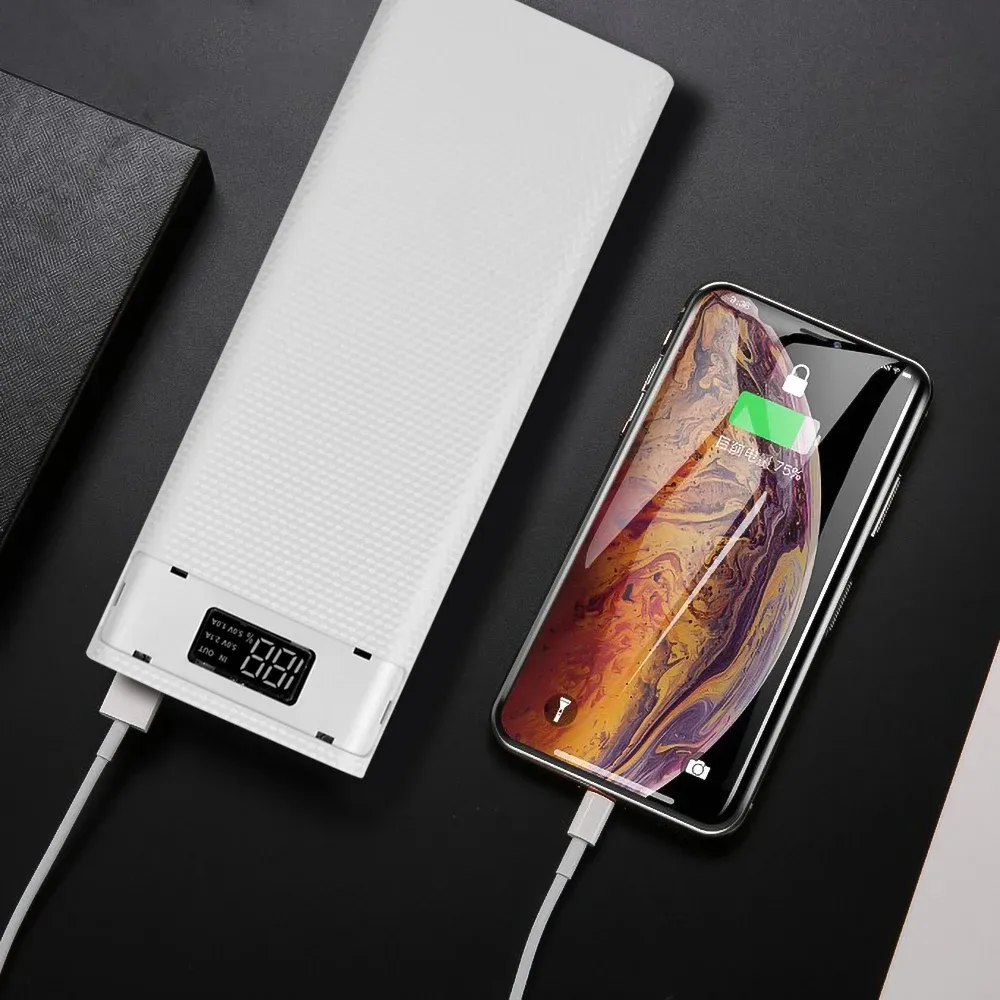 22.5W 8*18650 Super Fast Charger Power Bank Shell Storage box Long Stayed USB Type C battery Case For iPhone XIAOMI Not Battery