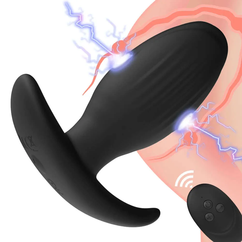 Mannelijke prostaat massager afstandsbediening elektrische schok anale buttplug dildo anus stimulatie vibrator sexy speelgoed voor koppels