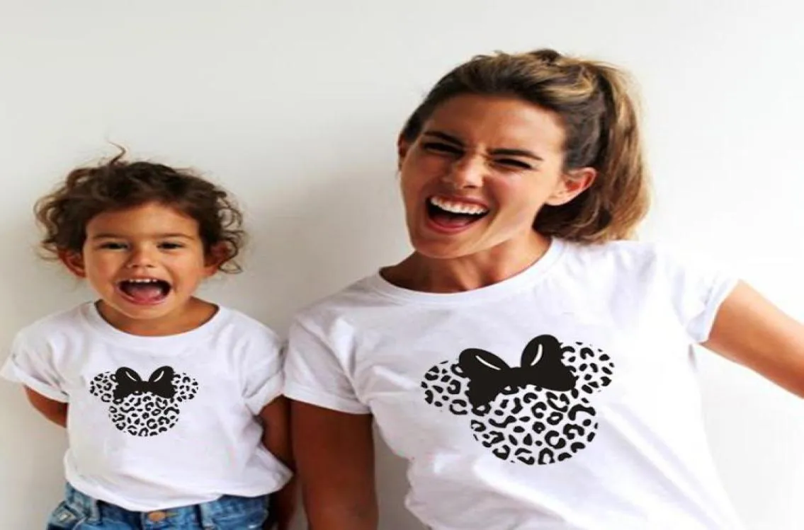 Cute Family Matching Clothes Summer Mommy and daughter Tshirt3793666