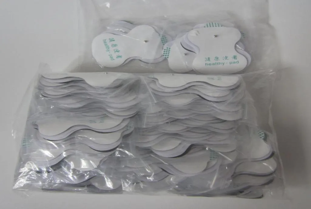 100 pcs cuscinetti elettrodi adhesivi sani per gel patch per adesivi elettrici per terapia di agopuntura EMS Massage corporeo8652690