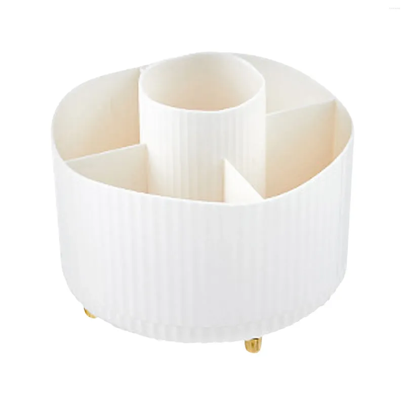 Förvaringslådor 360 ° roterande borstplastlåda multifunktionell kosmetik för rumsdekor kostym tobell sovrum badrum