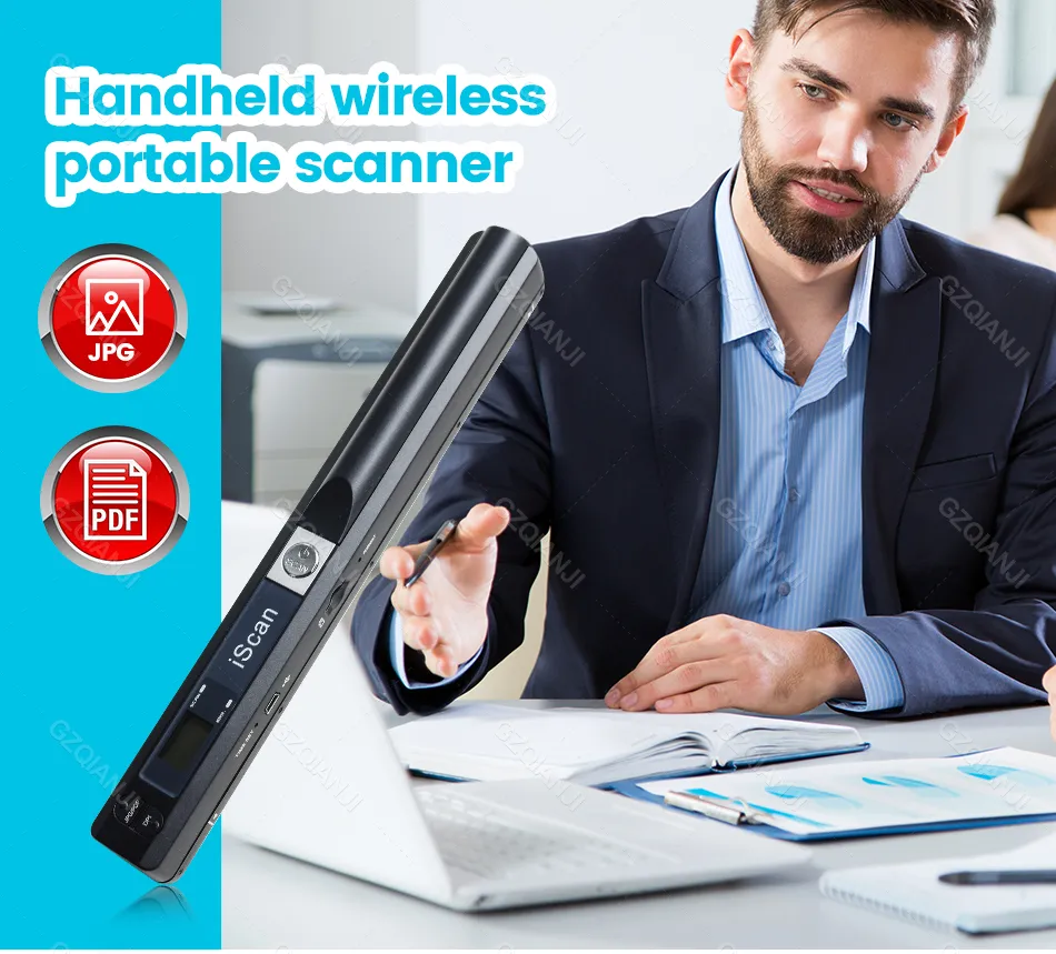 Document Scanners, Portable Scanner Document: Handheld A4 Scanner For ...