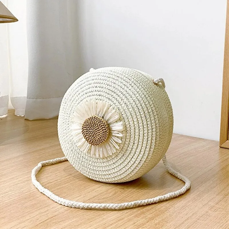 Vintage Floral Circle Straw Bag Mini Crossbody Round Purse For Womens Beach And Shoulder Needs From Ddmylovely 10.25 DHgate.Com