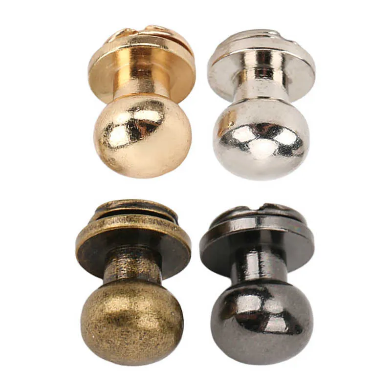 200 sets monnik Rivet 9x8/7x5mm lichtgewicht koper materiaal Diy lederen klinknagels voor decoratieve kledingschoenen tassen studs