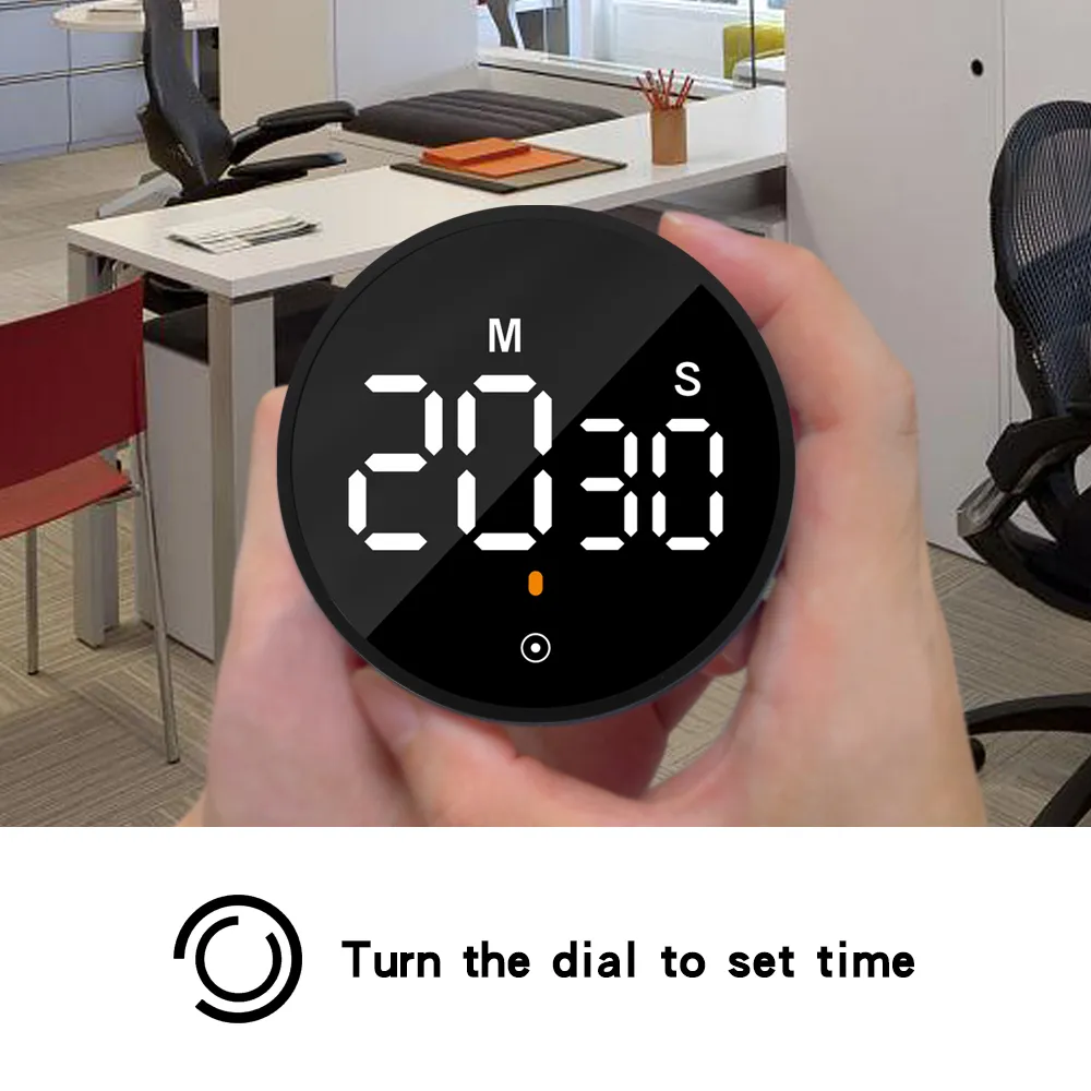 Digital Kitchen Timer LED Countdown Timer With Rotating Dial, Magnetic ...