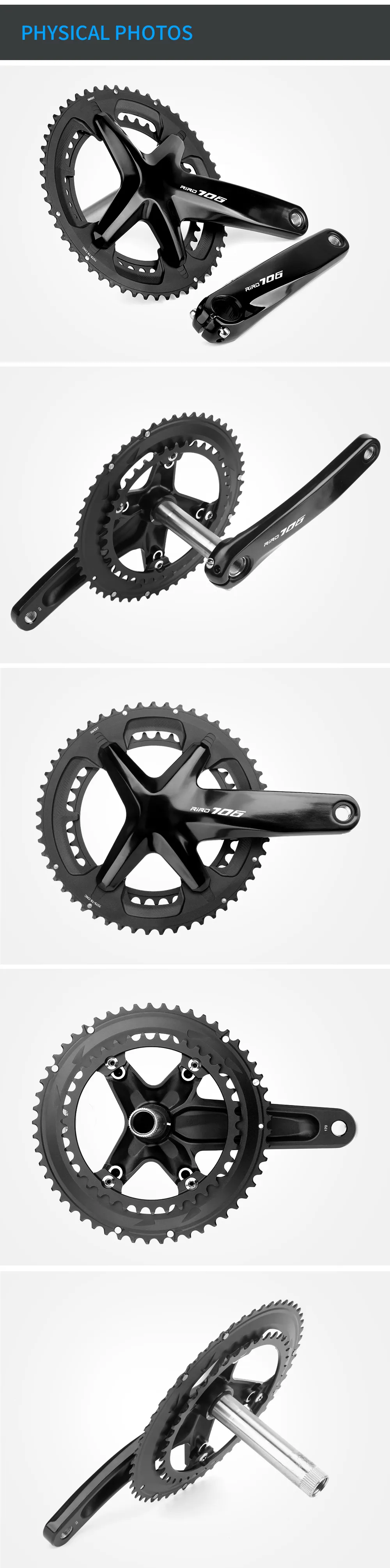RIRO Road Bike Integrated Crankset Crank Arms For Bicycle