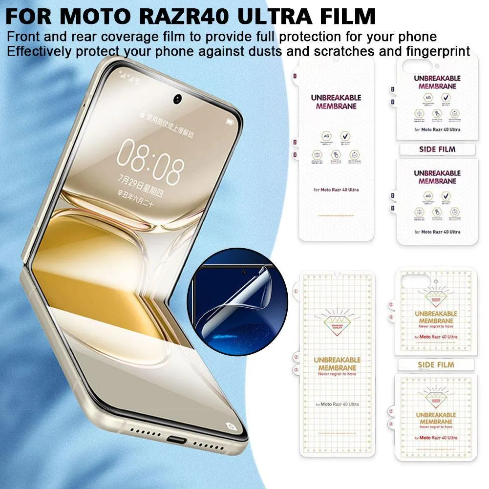 Hydrogel Film Screen Protector pour Motorola Razr 40 Ultra 5G Film avant de protection Film de protection Téructeur transparent transparent oléophobe