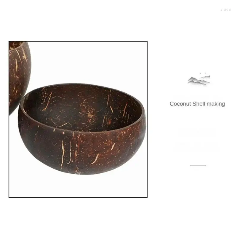 Миски деревянное посуду Устойчивое материал-это твердый кокосовый ракушка, делая хорошие вещи в домашних условиях многофункциональная миска долговечна