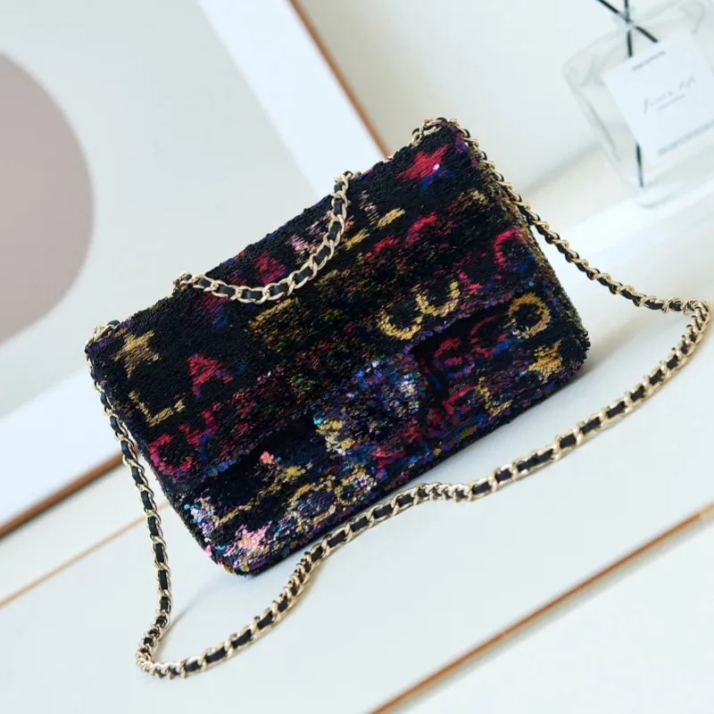 Designer crossbody bag sequin bag bar bag luxury bag designer bag bead bag crossbody bag shoulder bag women's bag handbag niche limited edition bag