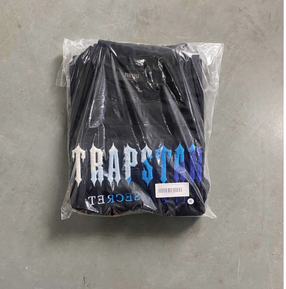 Męskie koszulki Summer Trapstar Trapstar Krótki garnitur 2.0 Chenille Dekodowany kamień słodyczy smak Damowe Haftowany Dno Tacksuit Thirt High End Design 5011ess
