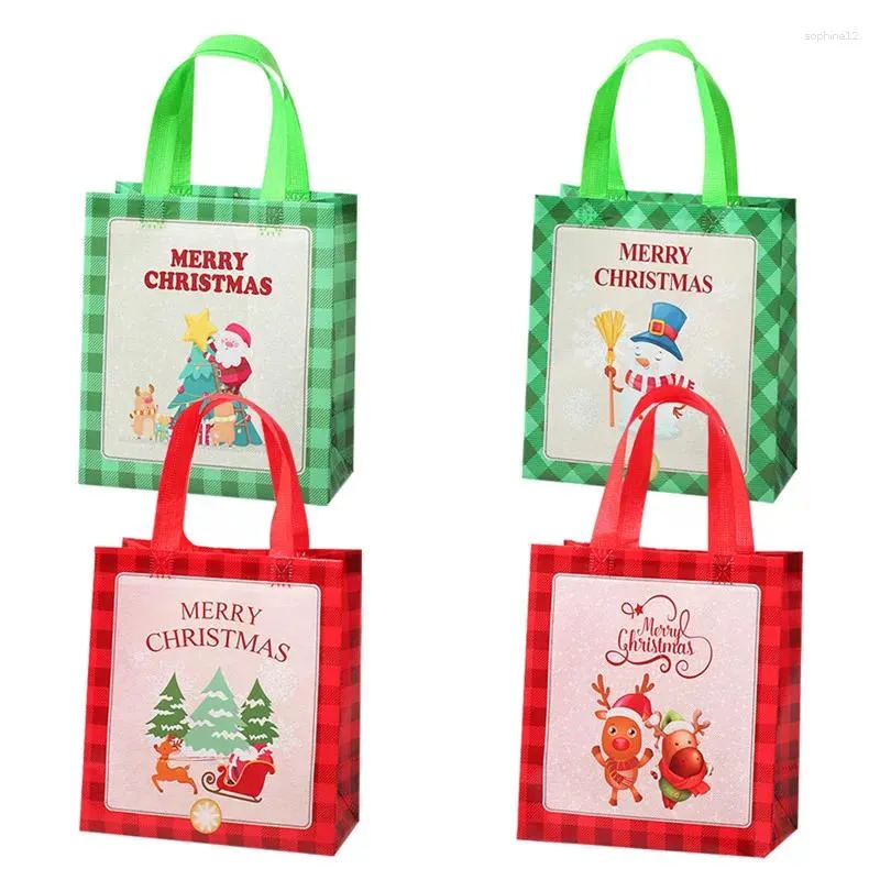 Brocada de presente 3pcs Elk Santa Claus Bolsas de neve, Feliz Natal Decoração Favorias de Festas de Candides de Candy de Candy de Candy Bolsa de Pacotes de Pacotes de Pacotes