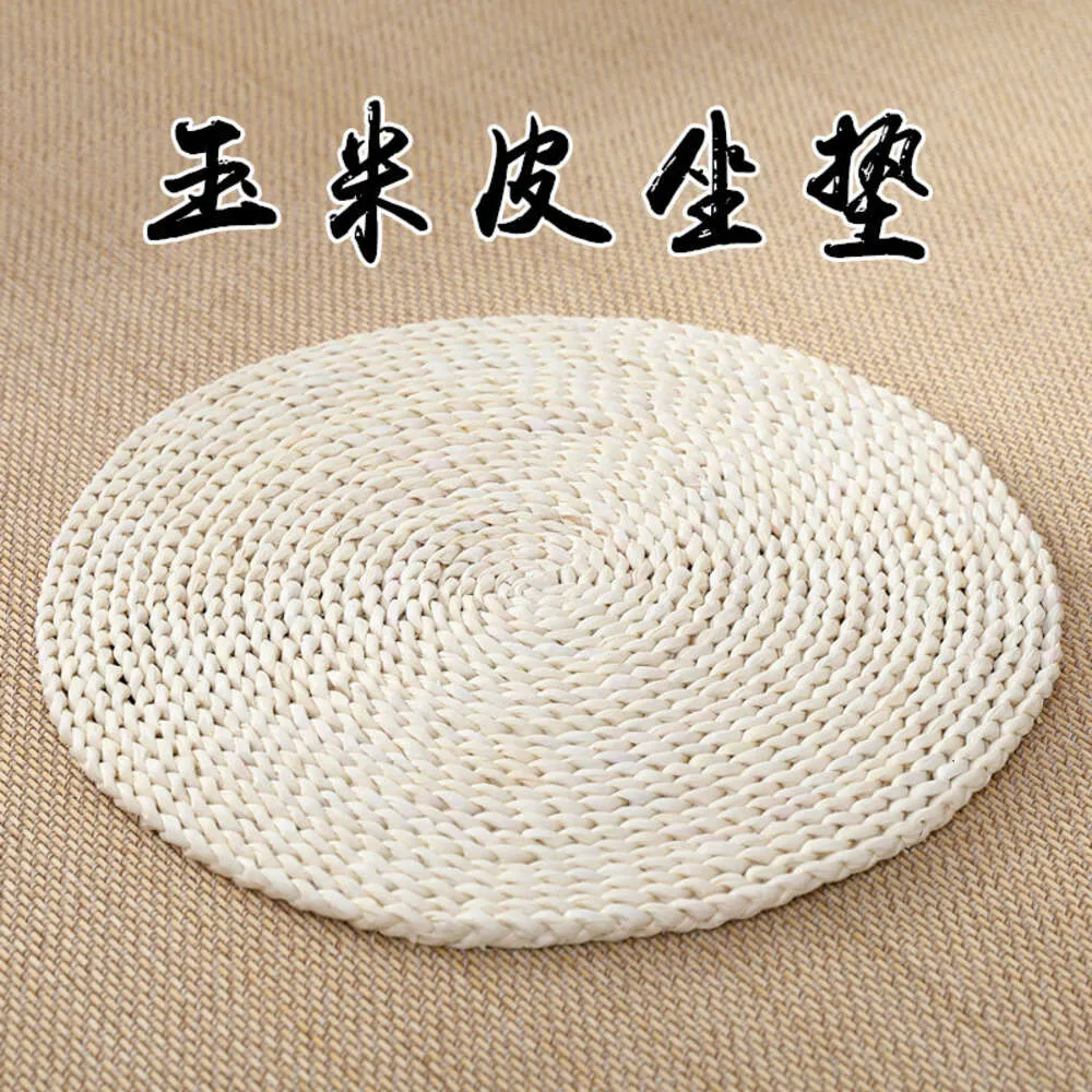 Coup de maïs tissé coussin de futon tatami mat de maison de maison japonais herbe baie vitrée balcon