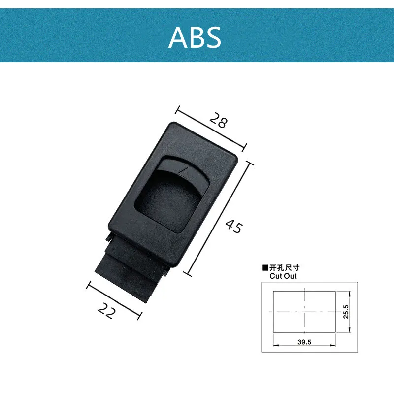 Plastic gesp. Veiligheid Deur Grendel Spring spek Snap Lock Invisible Cabinet Hendle voor elektrische doos gereedschapskist meubels hardware