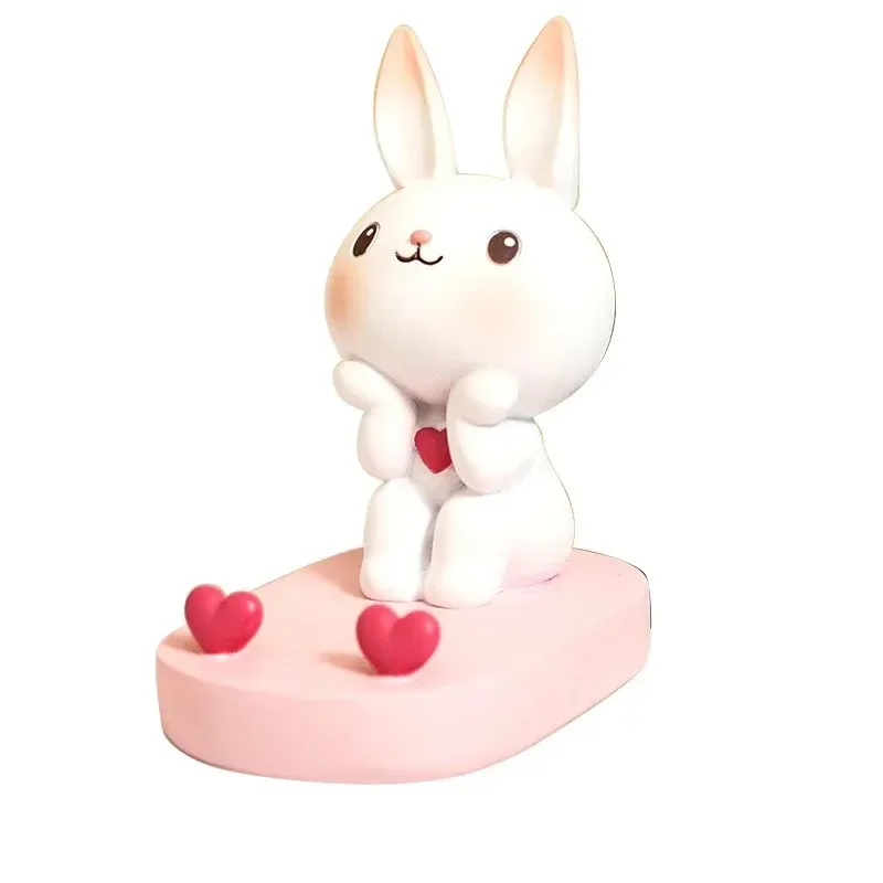 Stand Holder Desktop Rabbit Cutecellphone Support Cell Desk Bunny Animal Tabletmobile Bracket Rack Mount Table Cradle Resin