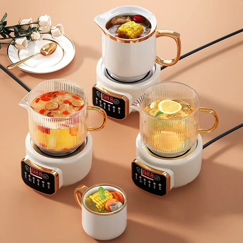 Kettles 220V 650 ml Portable Electric Kettle For Office Mini Glass Tea Maker för blommate/örtte liten kapacitet vattenkokare