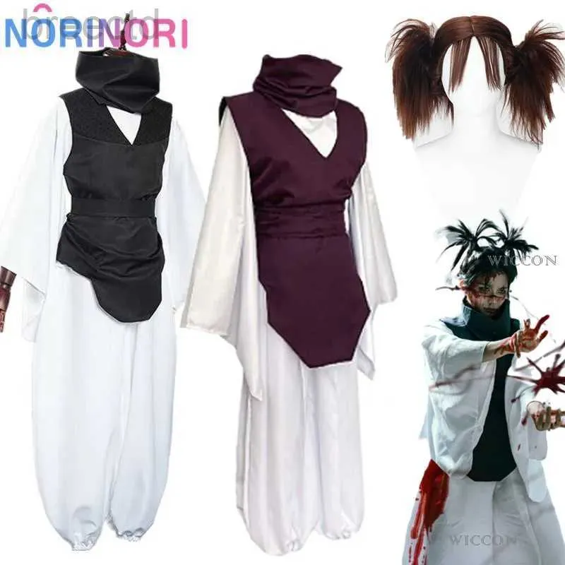 Costumes d'anime Costume de cosplay Choso Cosplay Kaisen Top + Vest + Pantalon Black Brown Uniform Uniform For Women Men Brother Halloween Party 240411