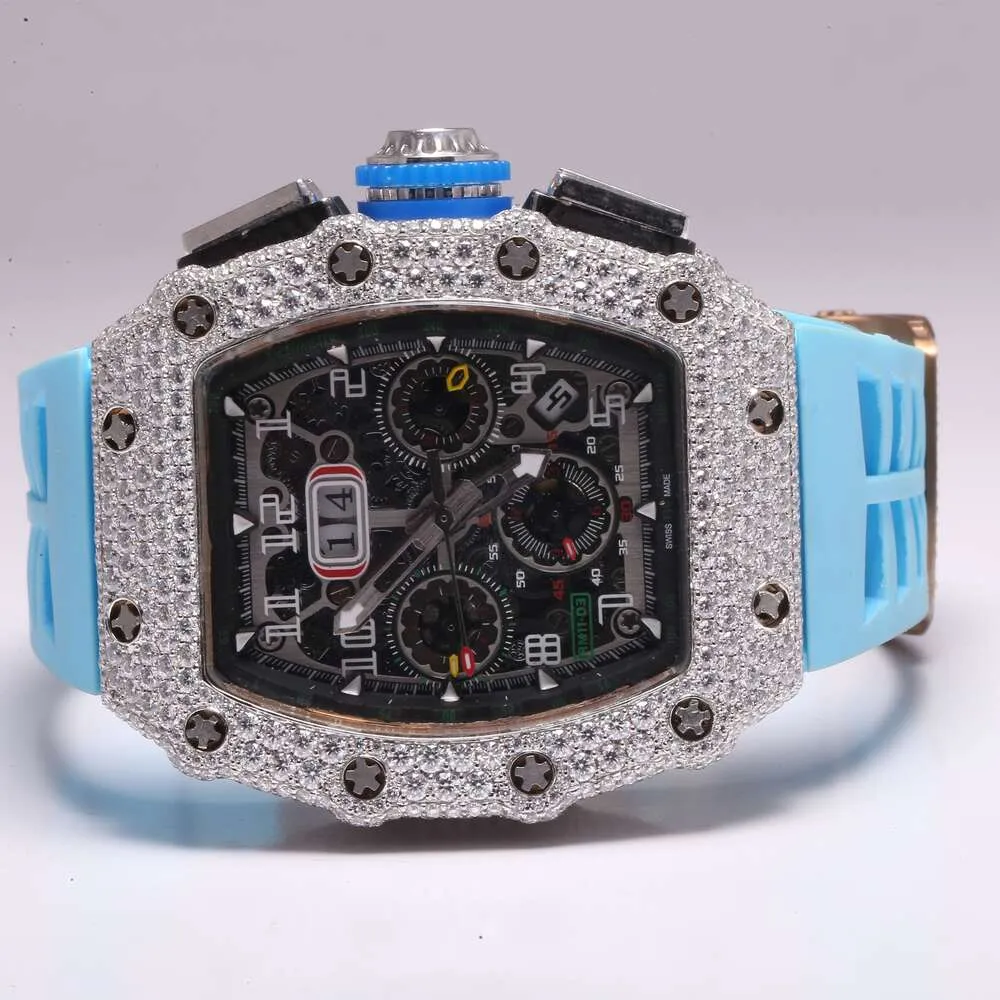 Lussuoso guardia completamente ghiacciata per uomo donna top artigianato orologi Mosang Diamond unici e costosi per il lussuoso hip hop lussuoso 21151
