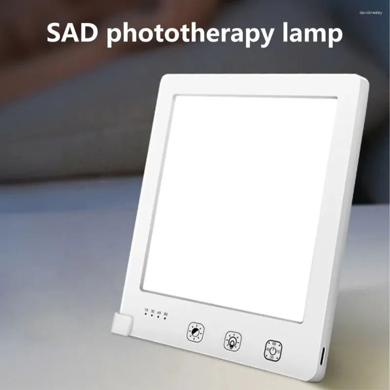 Nattlampor Sad Potherapy Lamp 10000 Lux Dual Temperatur USB LED LED ANTI-FATUEGY THERAPY LIGHT 3 TIMERS Memory Function