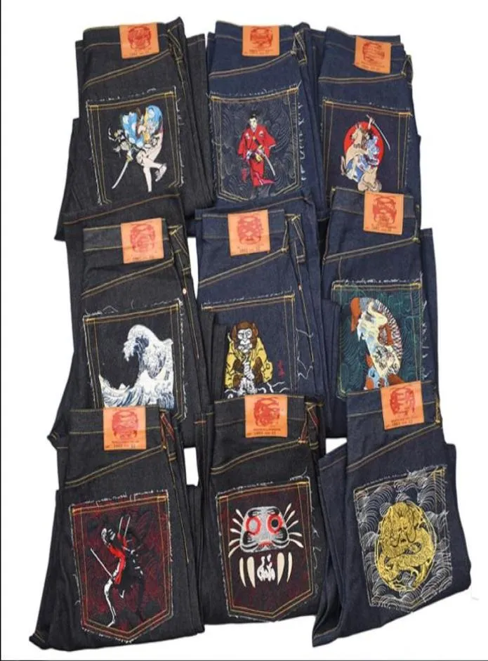 2022 Originele 8xx recht rechte wilde wilde klassieke primaire kleur denim lange broek knop borduurwerk pure jeans trendy mannen 34443033869