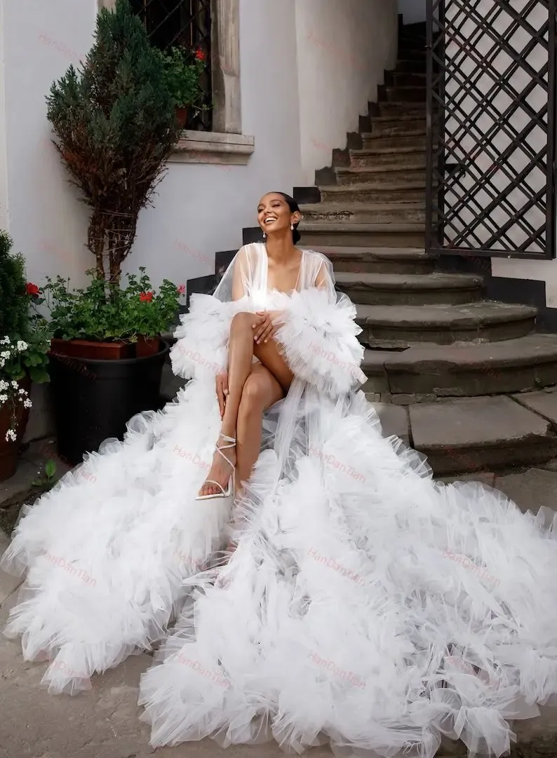 sheer tulle maternity dress Blush Tulle Maternity Robe