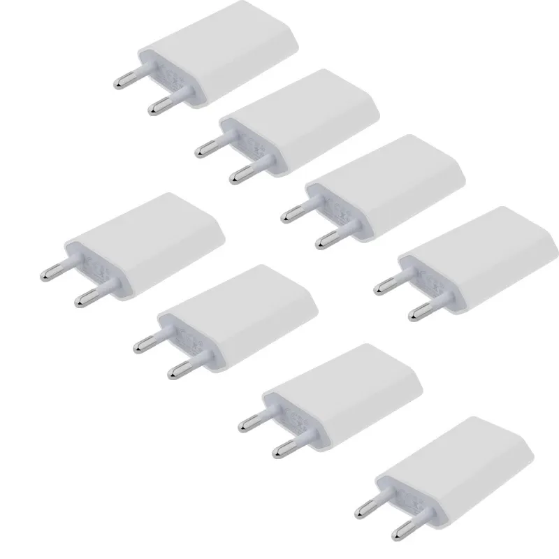 10pcs 5v 1A USB Travel Wall Charger Caricamento dell'adattatore per Apple iPhone XS XS XR X SE 2020 8 7 6 6S 5S 5 SE 4 4S Tappo di telefono UE