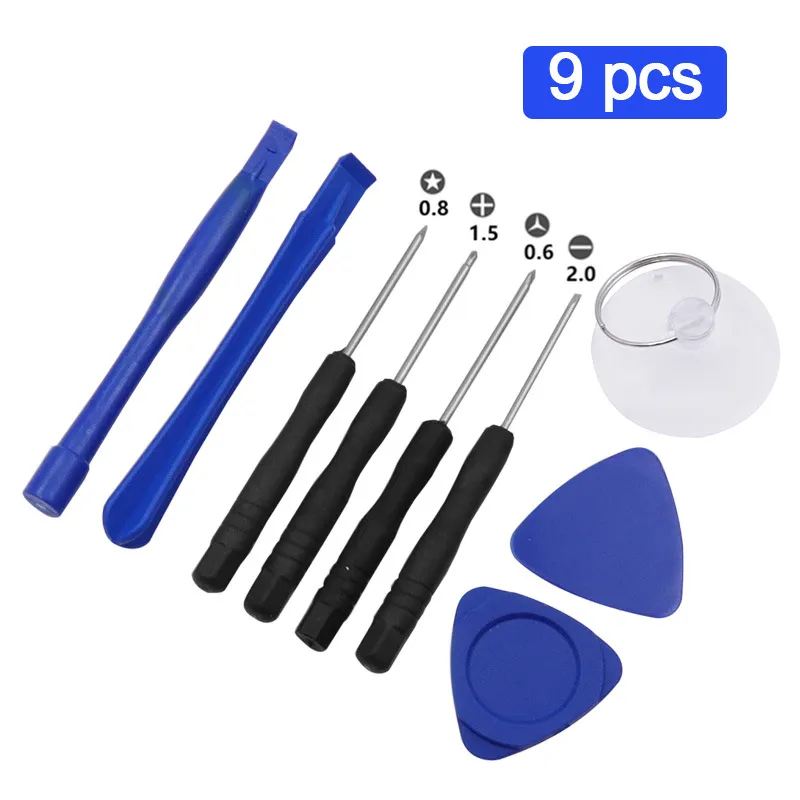 9pcs/Set Mobiltelefon Eröffnungsbildschirm Pry Bar Reparatur Tool Kit Handy Disassemble Schraubendreher Set für iPhone Samsung Xiaomi