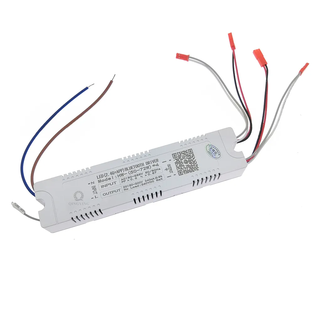 1pcs 2.4G Smart LED Driver 50-72Wx4 2.4G RF Remote Bluetooth Control Intelligent Power Supply 240mA DC150-200V Dimming Driver