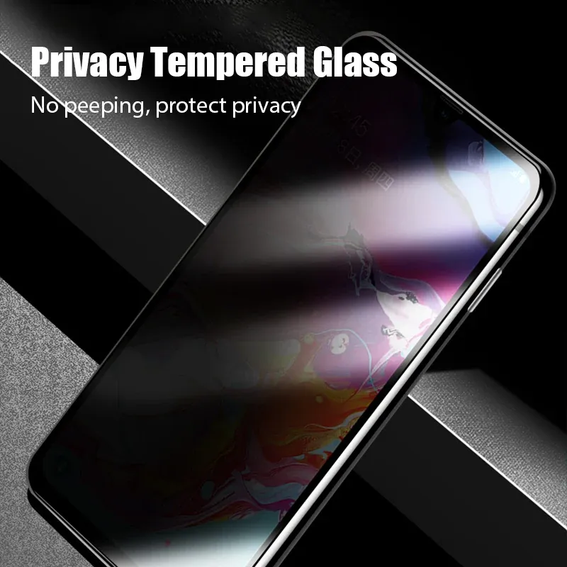 Full Cover Anti-Spy Screen Protector för Galaxy M62 M53 M52 M51 M42 M33 5G M31S M32 M22 M21 M30 M11 Tempererat glas för Samsung