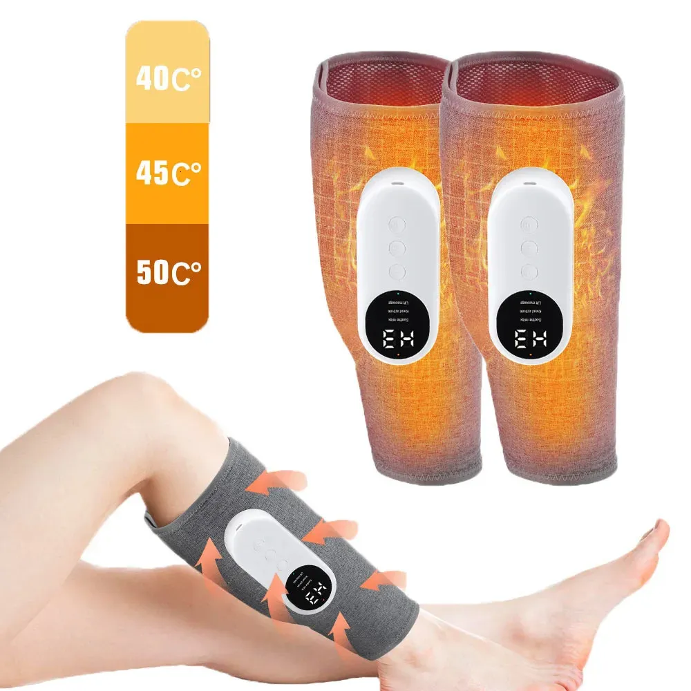 360 ° Lufttryckskalv Massager Presoterapi Machine 3 Mode Fotben Muskelavslappning Främja blodcirkulationen 240326