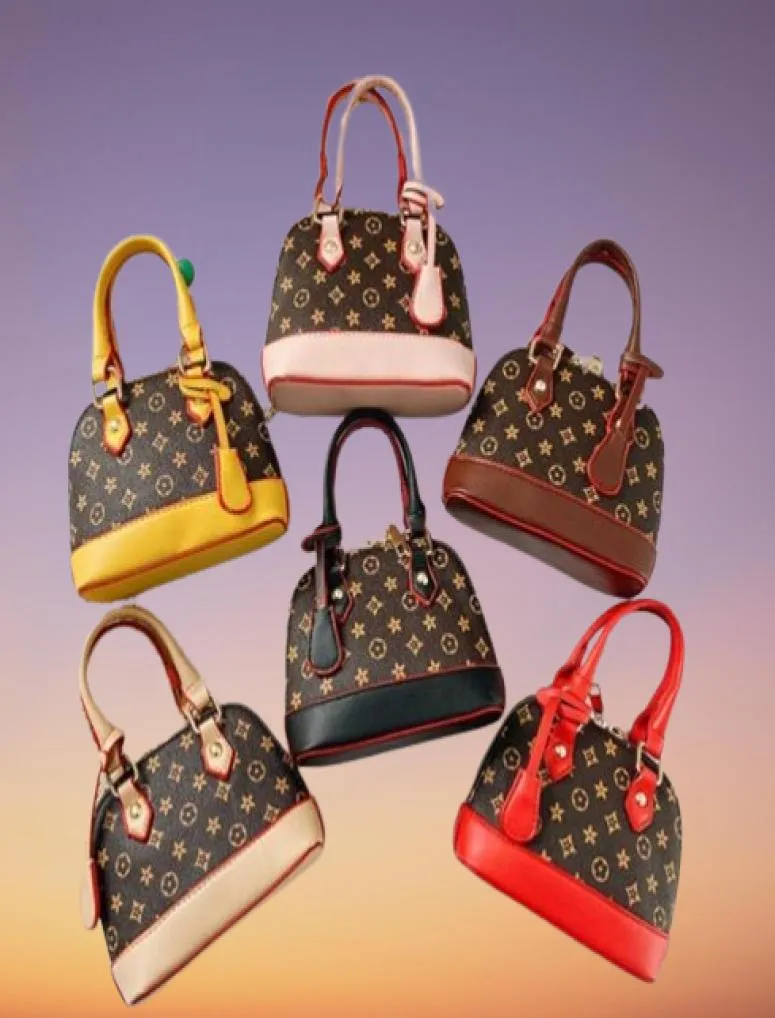 Modeskal handväska barn tryckt pu läder kedja väska flickor singel axel designer kvinnor mini läppstift7408393