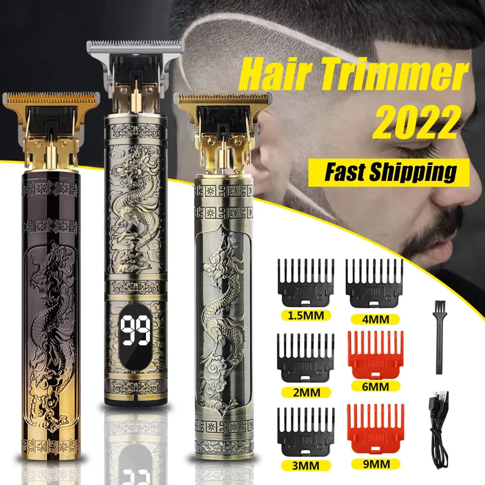 Trimmers Electric Hair Cutting Machine Vintage T9 Clipper Hair Rechargeble Man Shaver Trimmer For Men's Barber Professional New Hot Sale